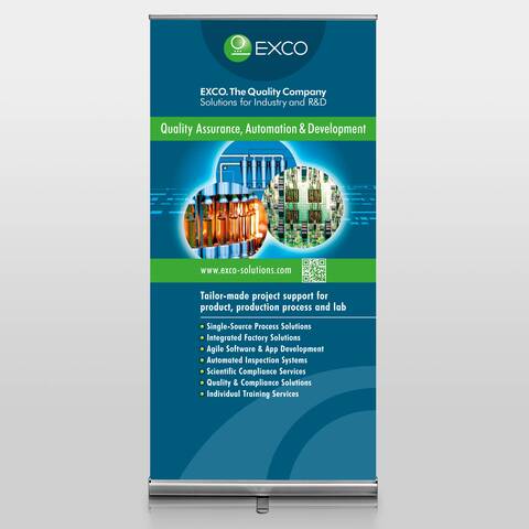 Gestaltung und Produktion von Roll-Ups Unternehmens-Roll-Up im Corporate Design